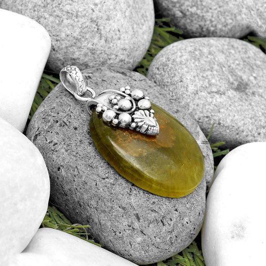 Natural Australian Prehnite Pendant P-1313 SDP134529