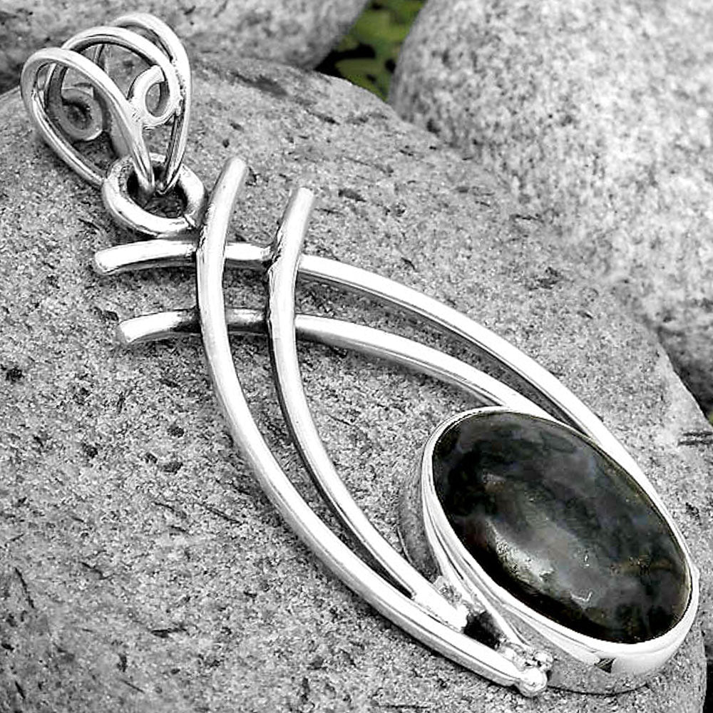 Natural Indigo Gabbro Pendant P-1010 SDP134541