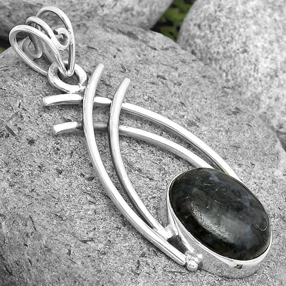 Natural Indigo Gabbro Pendant P-1010 SDP134543