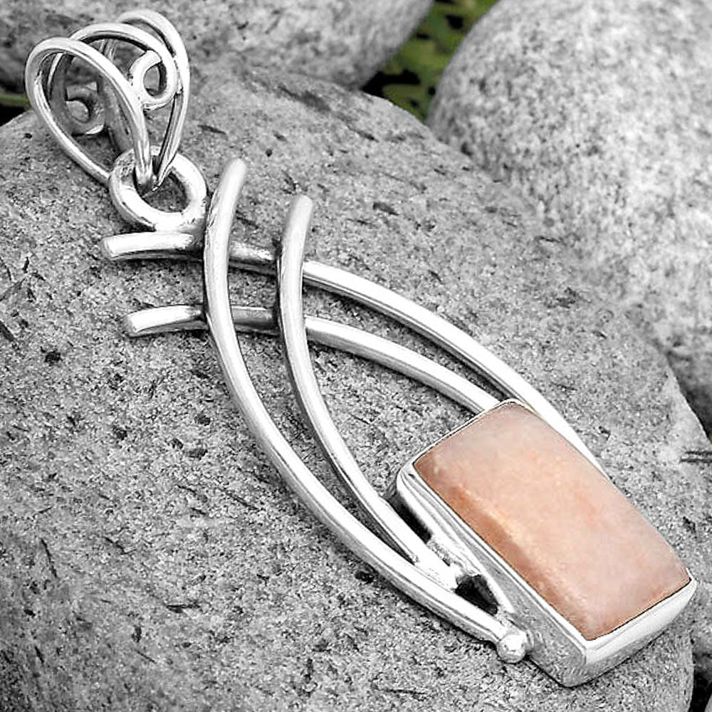 Natural Pink Scolecite Pendant P-1010 SDP134552