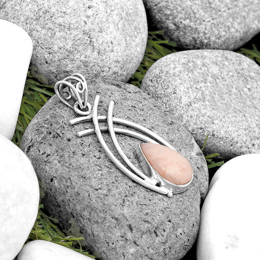 Natural Pink Scolecite Pendant P-1010 SDP134559