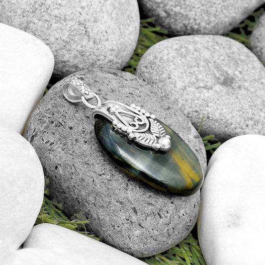 Southwest - Natural Blue Tiger Eye Pendant P-1313 SDP134579