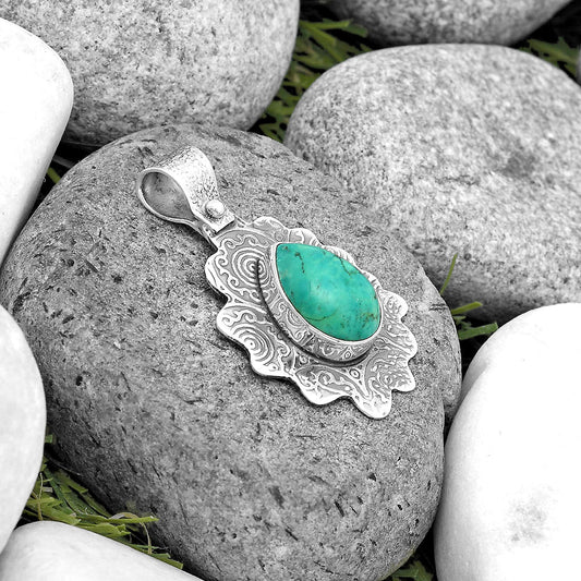 Natural Turquoise Magnesite Pendant P-1238 SDP134601