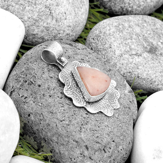 Natural Pink Scolecite Pendant P-1238 SDP134617