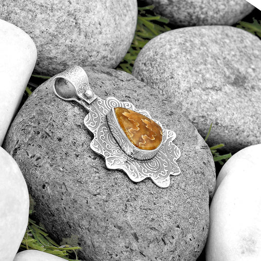 Natural Sutured Ammonite - Madagascar Pendant P-1238 SDP134618