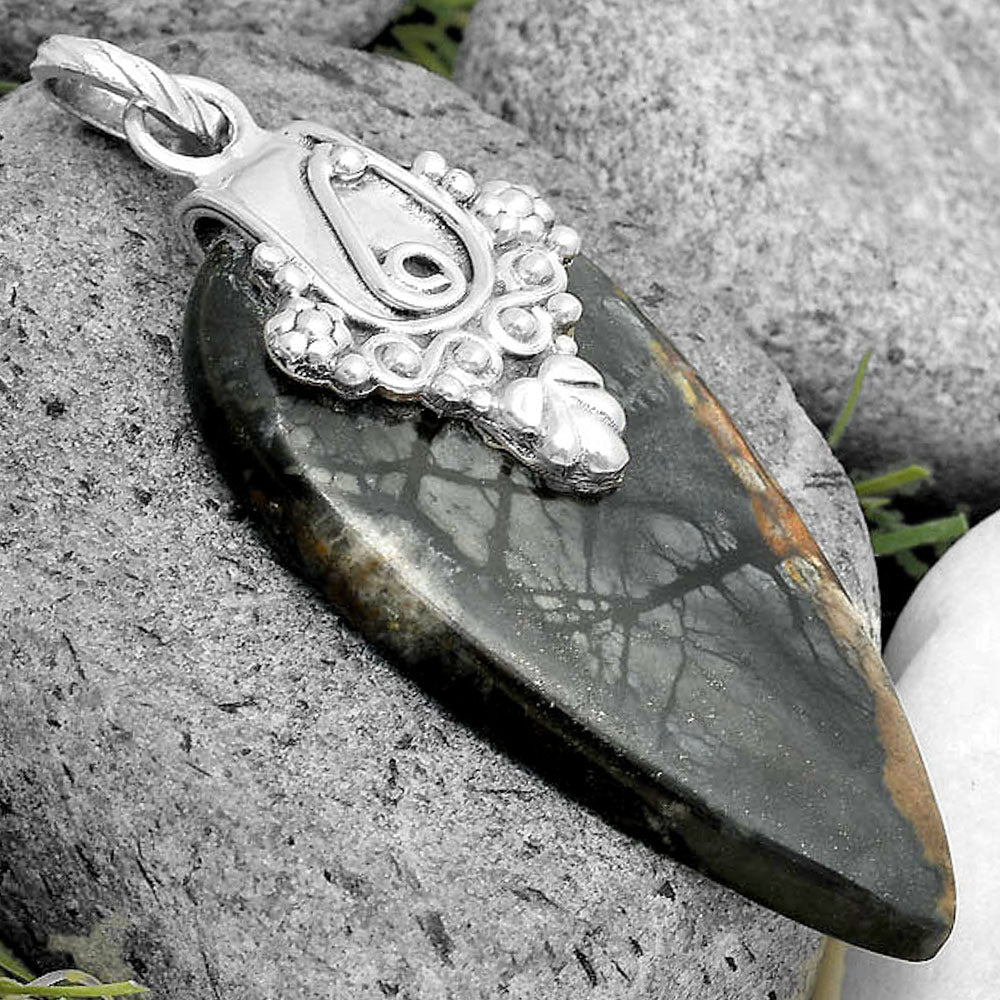 Natural Picasso Jasper Pendant P-1313 SDP134635