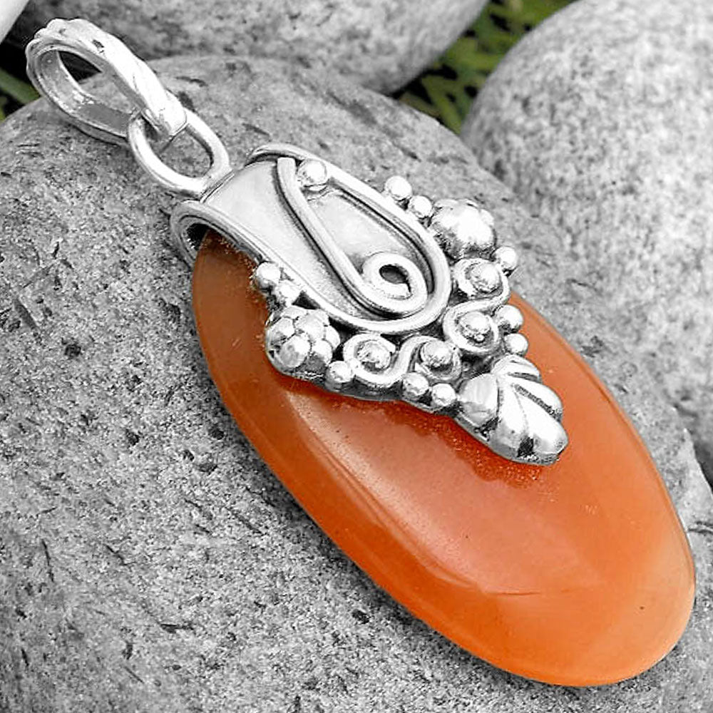 Natural Orange Aventurine Pendant P-1313 SDP134643