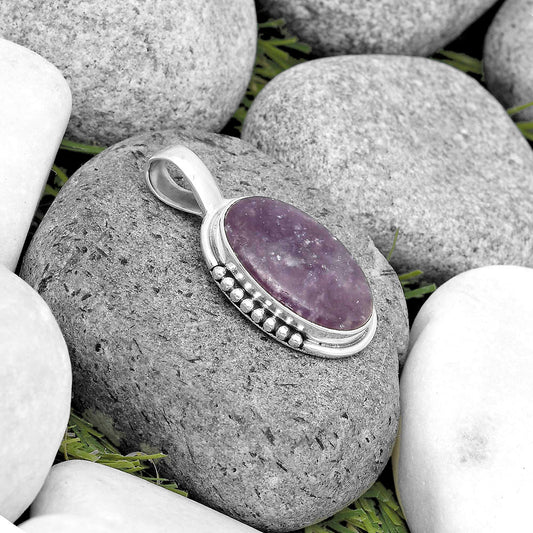 Natural Purple Lepidolite Pendant P-1326 SDP134692