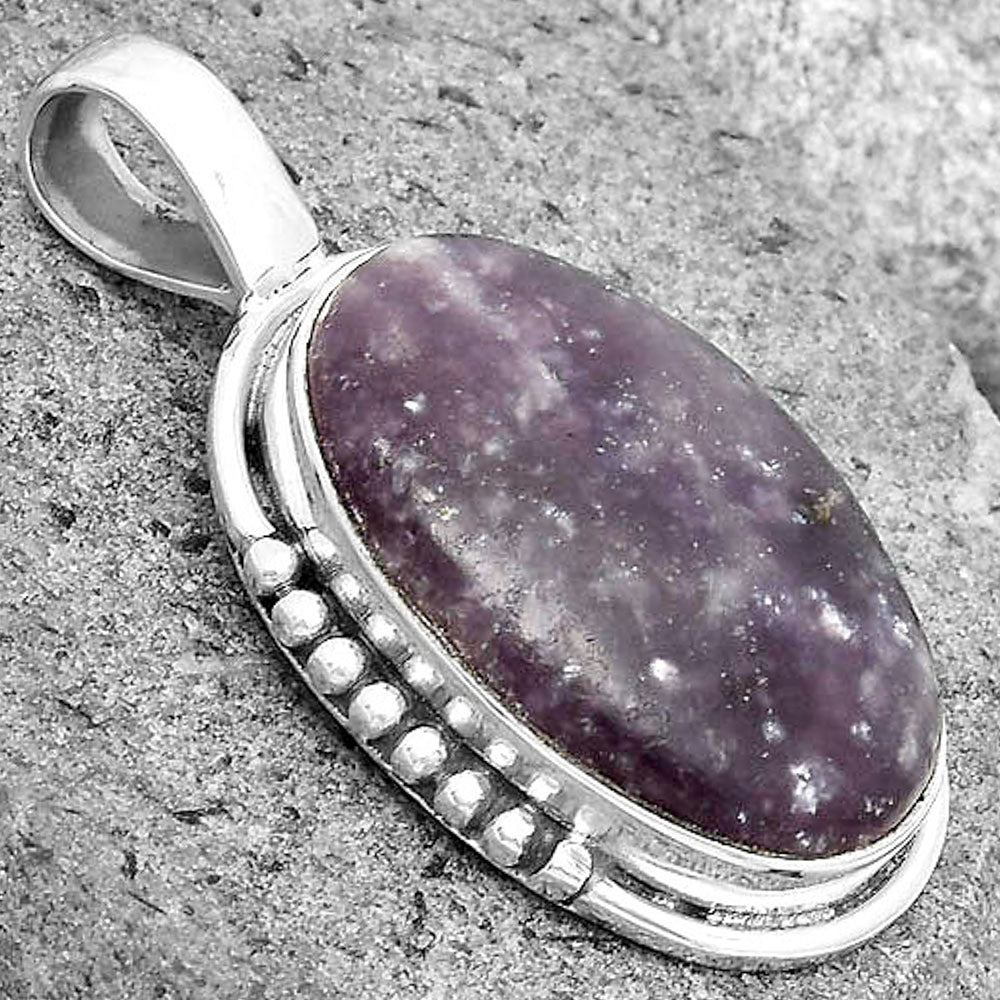 Natural Purple Lepidolite Pendant P-1326 SDP134721