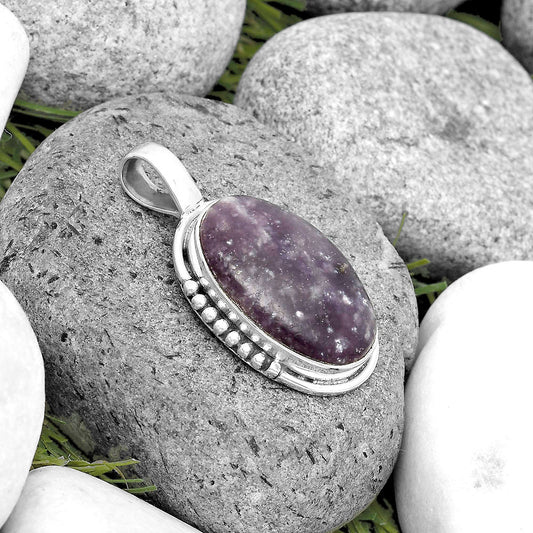 Natural Purple Lepidolite Pendant P-1326 SDP134721