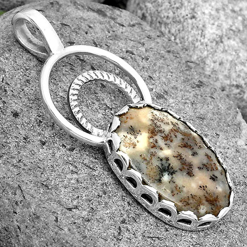 Natural Russian Honey Dendrite Opal Pendant P-1668 SDP134738