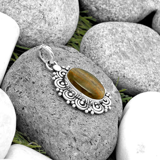 Natural Australian Prehnite Pendant P-1330 SDP134771