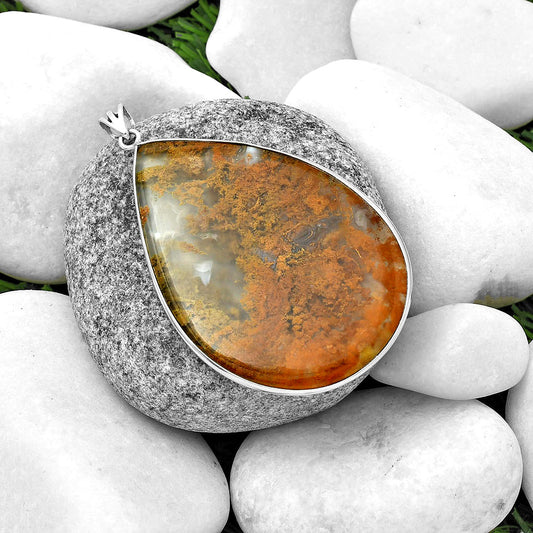 Natural Robinson Ranch Plume Agate Pendant P-1001 SDP135050