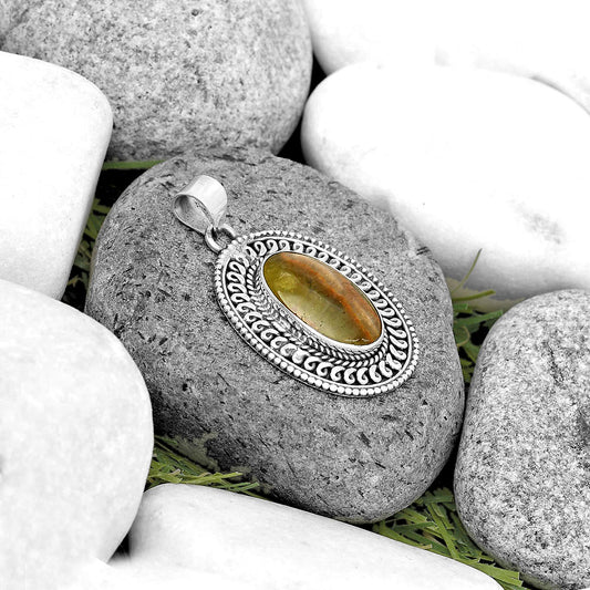 Natural Australian Prehnite Pendant P-1537 SDP135218