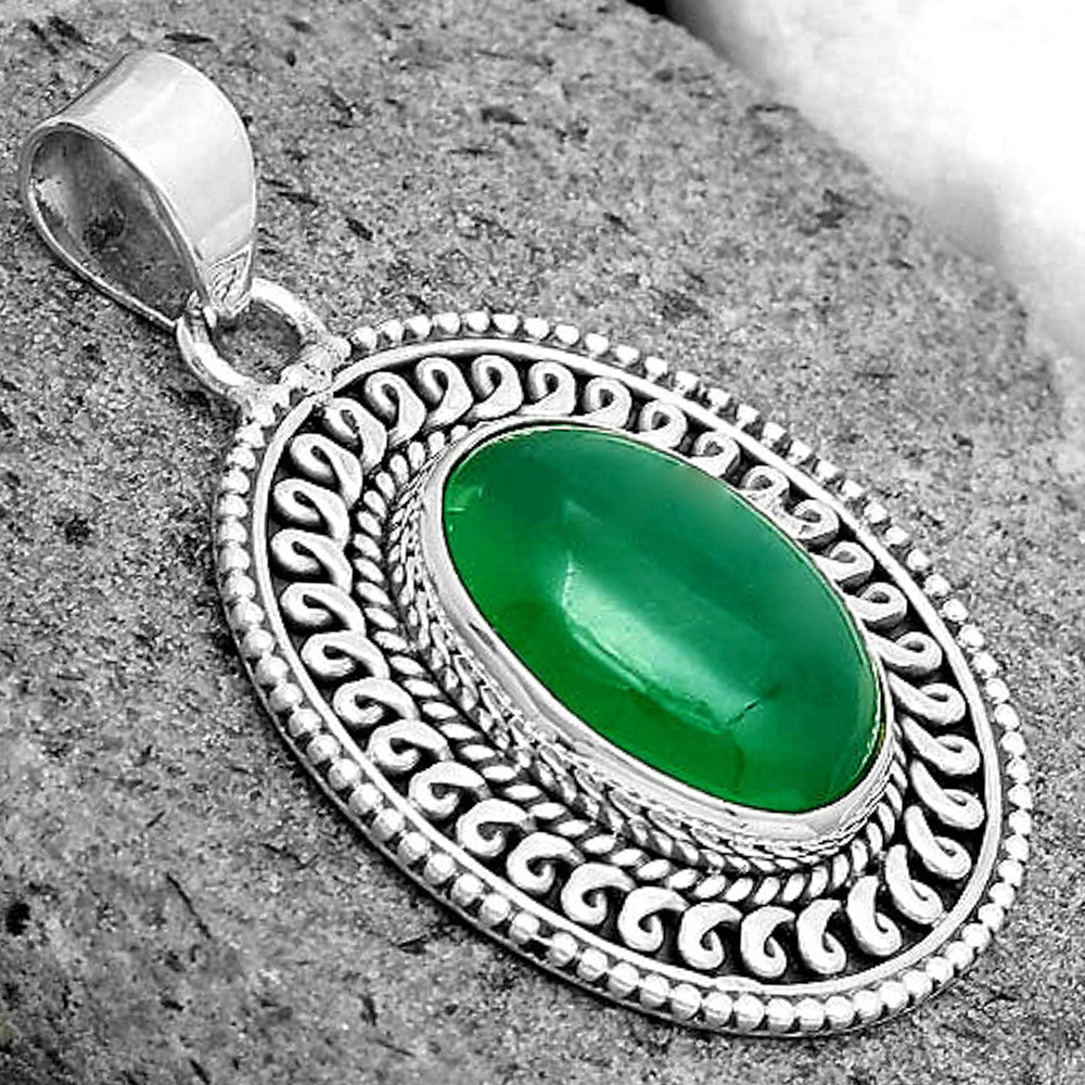 Natural Green Onyx Pendant P-1537 SDP135222
