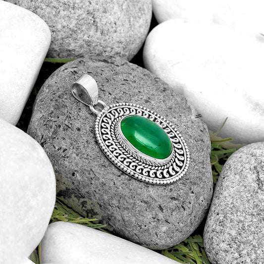 Natural Green Onyx Pendant P-1537 SDP135222