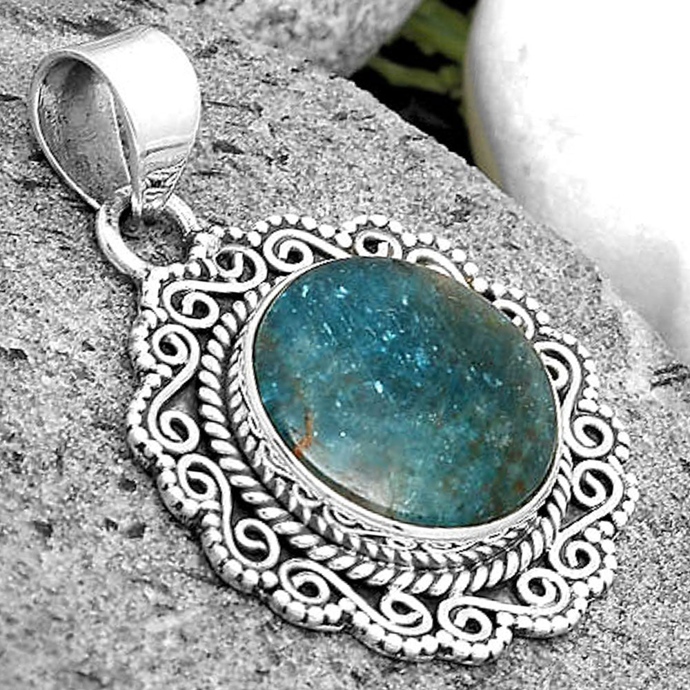 Natural Blue Apatite - Madagascar Pendant P-1214 SDP135268