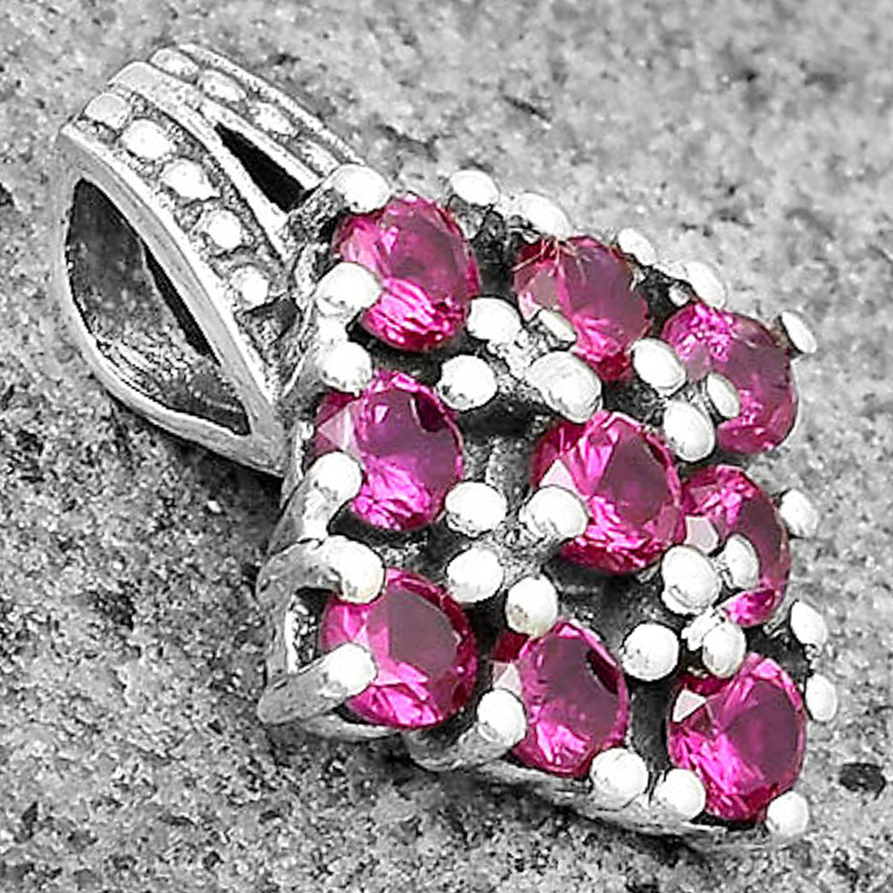 Lab Created Pink Rubellite Pendant P-1094 SDP135638