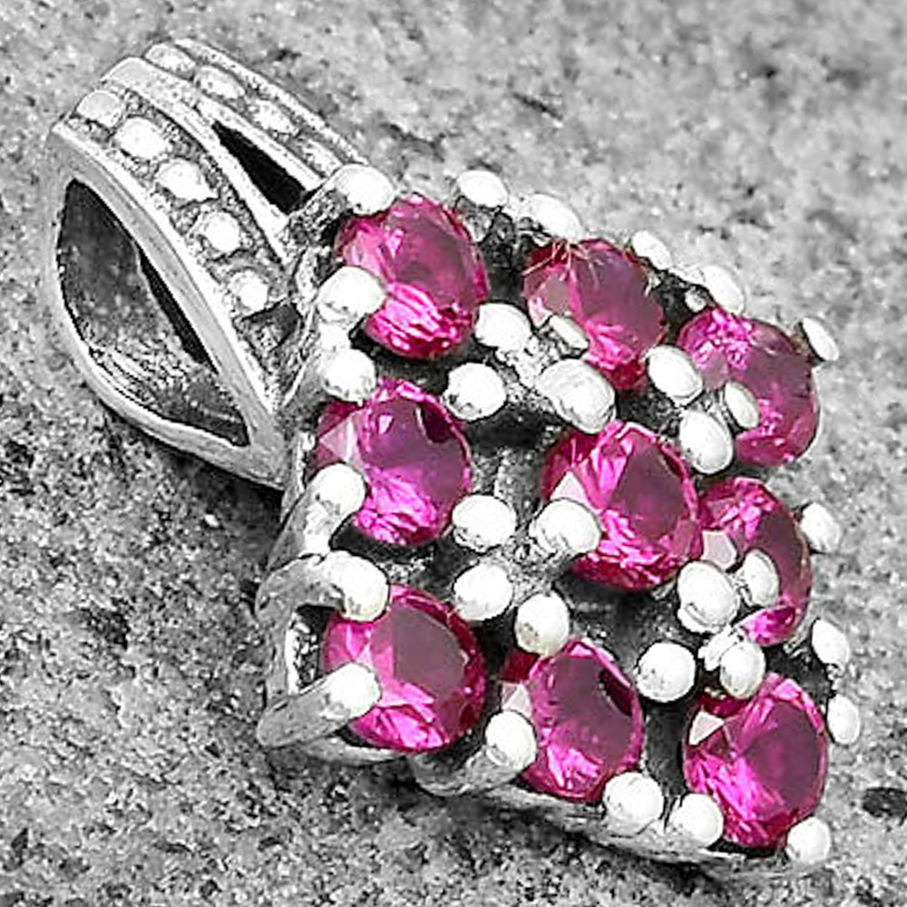 Lab Created Pink Rubellite Pendant P-1094 SDP135641