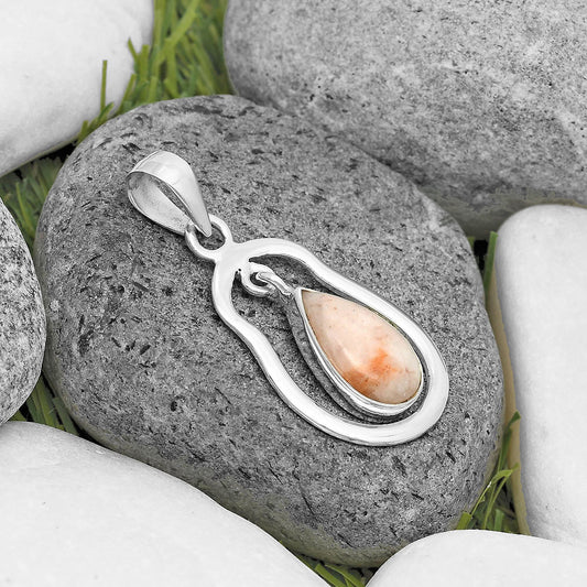 Natural Pink Scolecite Pendant P-1171 SDP135959