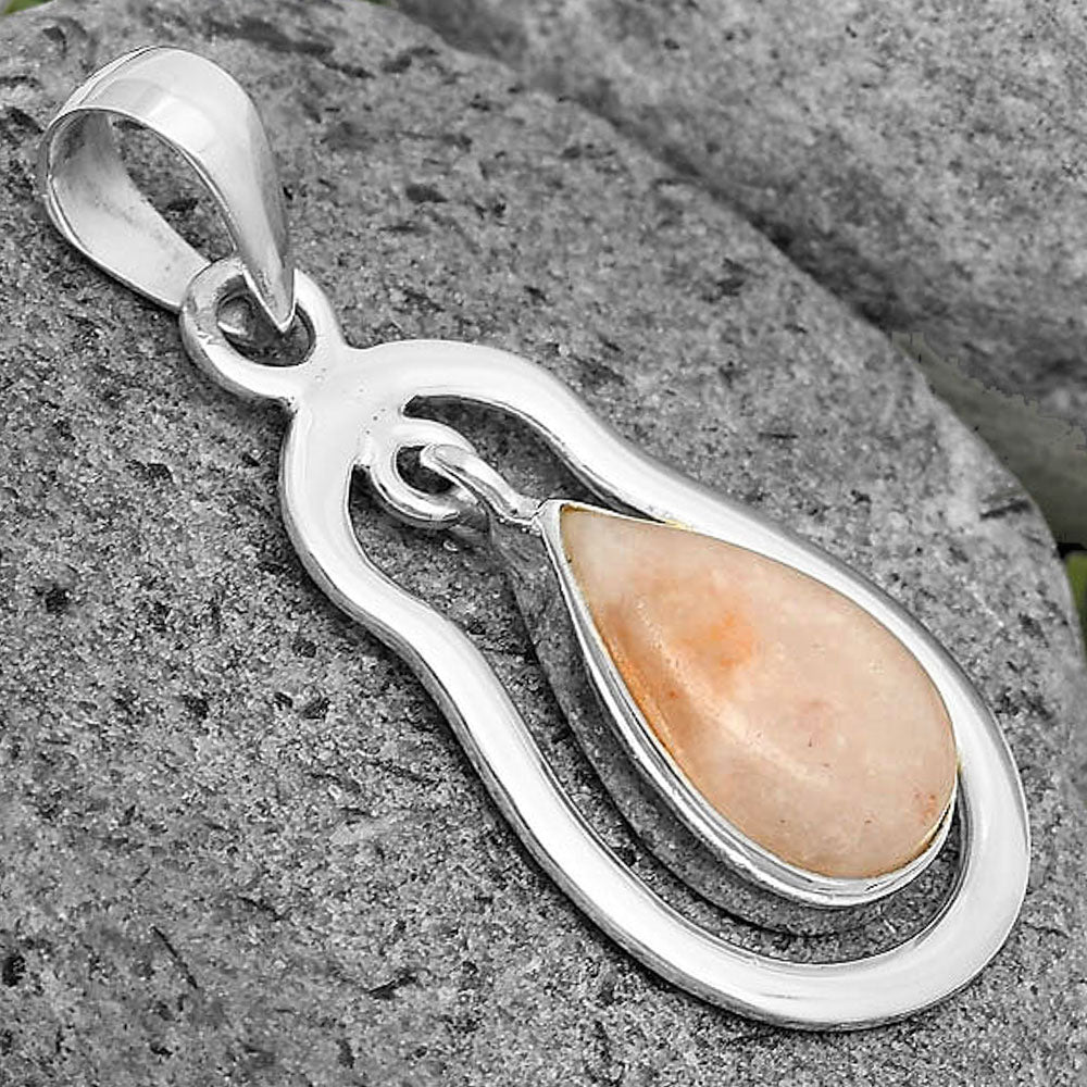 Natural Pink Scolecite Pendant P-1171 SDP135978