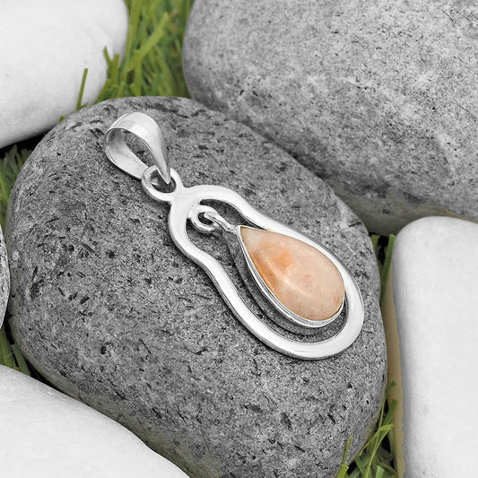 Natural Pink Scolecite Pendant P-1171 SDP135978