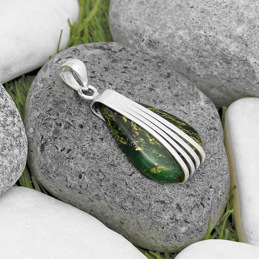 Natural Green Fuchsite Pendant P-1302 SDP136049