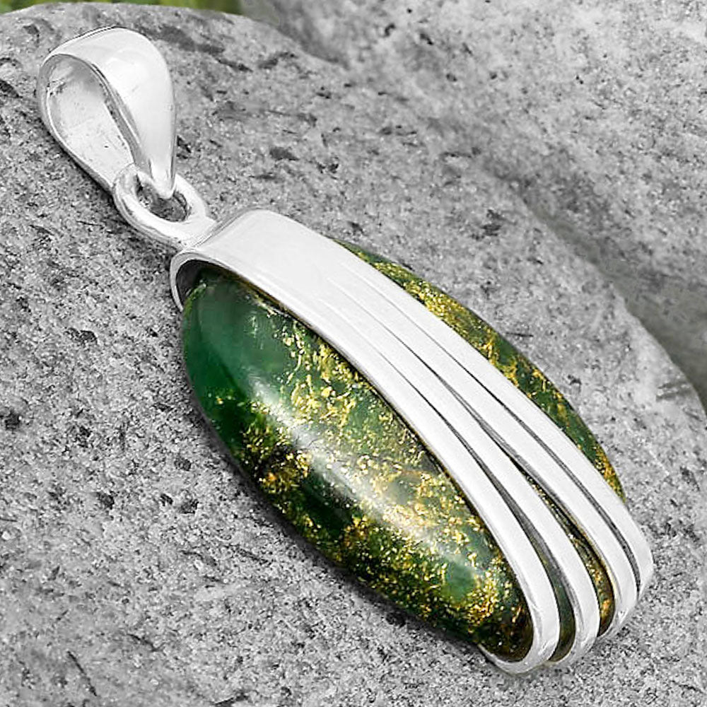 Natural Green Fuchsite Pendant P-1302 SDP136051