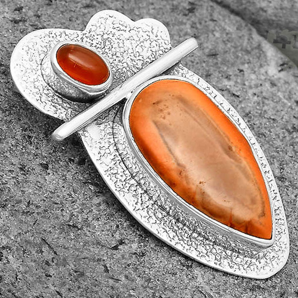Imperial Jasper - Mexico & Carnelian Pendant P-1338 SDP136107