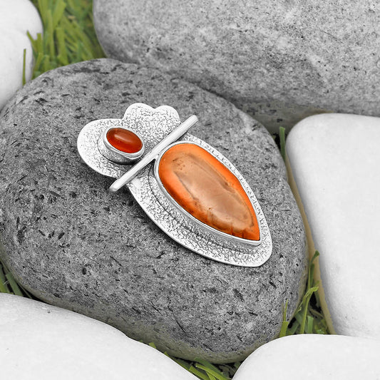 Imperial Jasper - Mexico & Carnelian Pendant P-1338 SDP136107