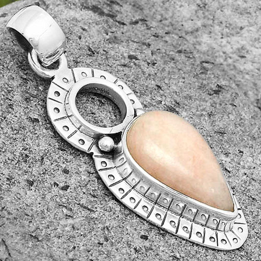 Natural Pink Scolecite Pendant P-1605 SDP136150