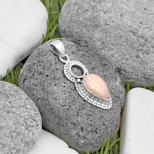 Natural Pink Scolecite Pendant P-1605 SDP136163