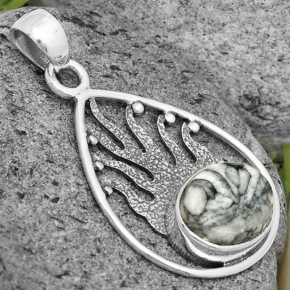 Natural Pinolith Stone Pendant P-1209 SDP136222