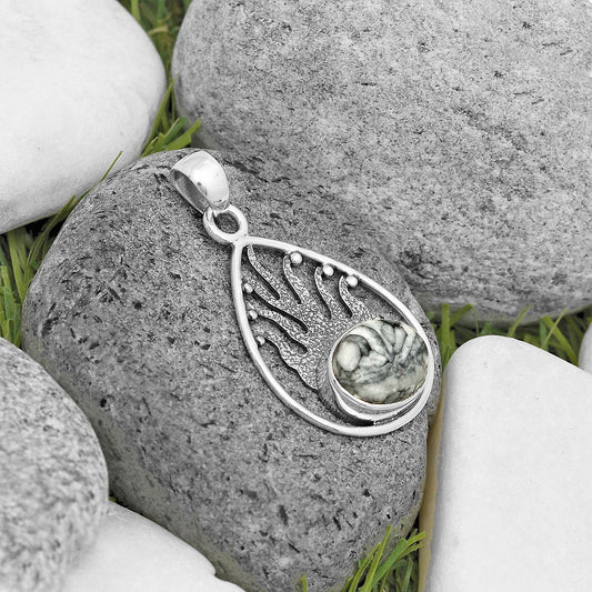 Natural Pinolith Stone Pendant P-1209 SDP136222