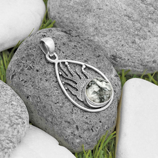 Natural Pinolith Stone Pendant P-1209 SDP136227