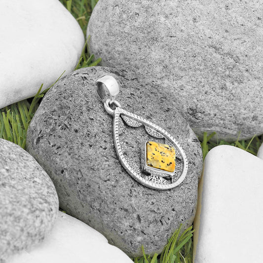 Natural Russian Honey Dendrite Opal Pendant P-1631 SDP136298