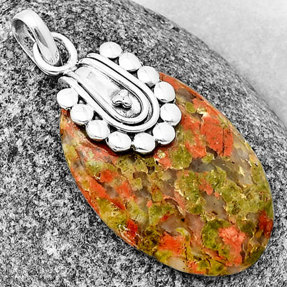Natural Unakite Pendant P-1599 SDP136415