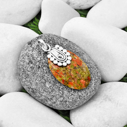 Natural Unakite Pendant P-1599 SDP136415