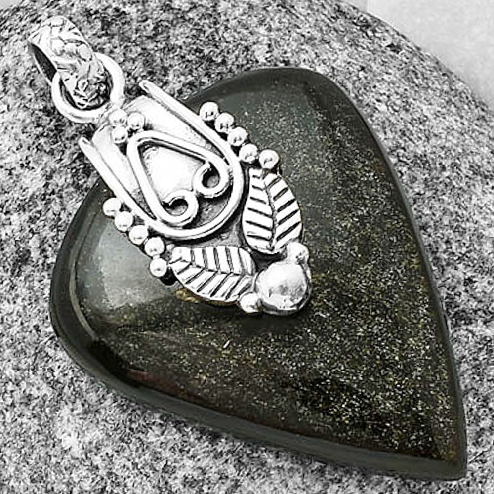 Natural Silver Obsidian Pendant P-1313 SDP136416