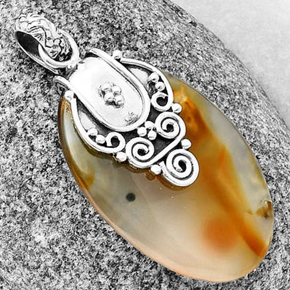 Natural Montana Agate - USA Pendant P-1313 SDP136419