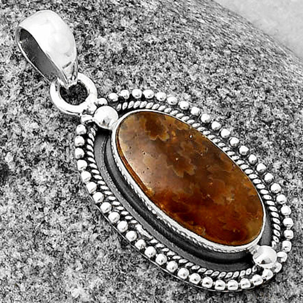 Natural Sutured Ammonite - Madagascar Pendant P-1651 SDP136466