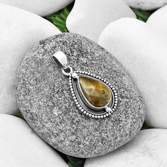 Natural Australian Prehnite Pendant P-1651 SDP136491