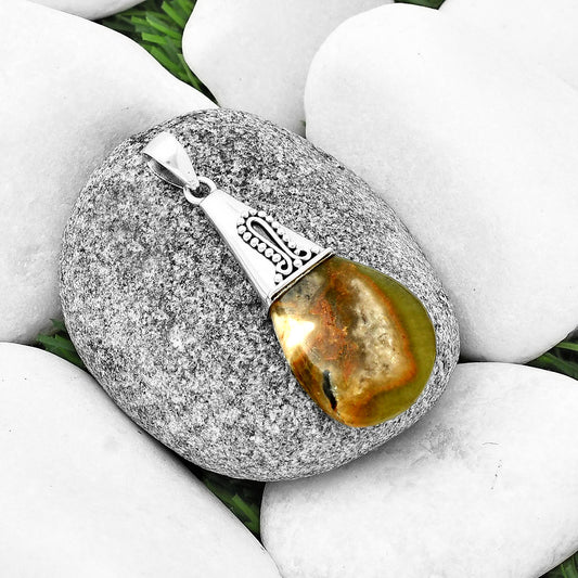 Natural Australian Prehnite Pendant P-1139 SDP136730