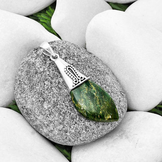 Natural Green Fuchsite Pendant P-1139 SDP136731