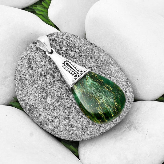 Natural Green Fuchsite Pendant P-1139 SDP136736