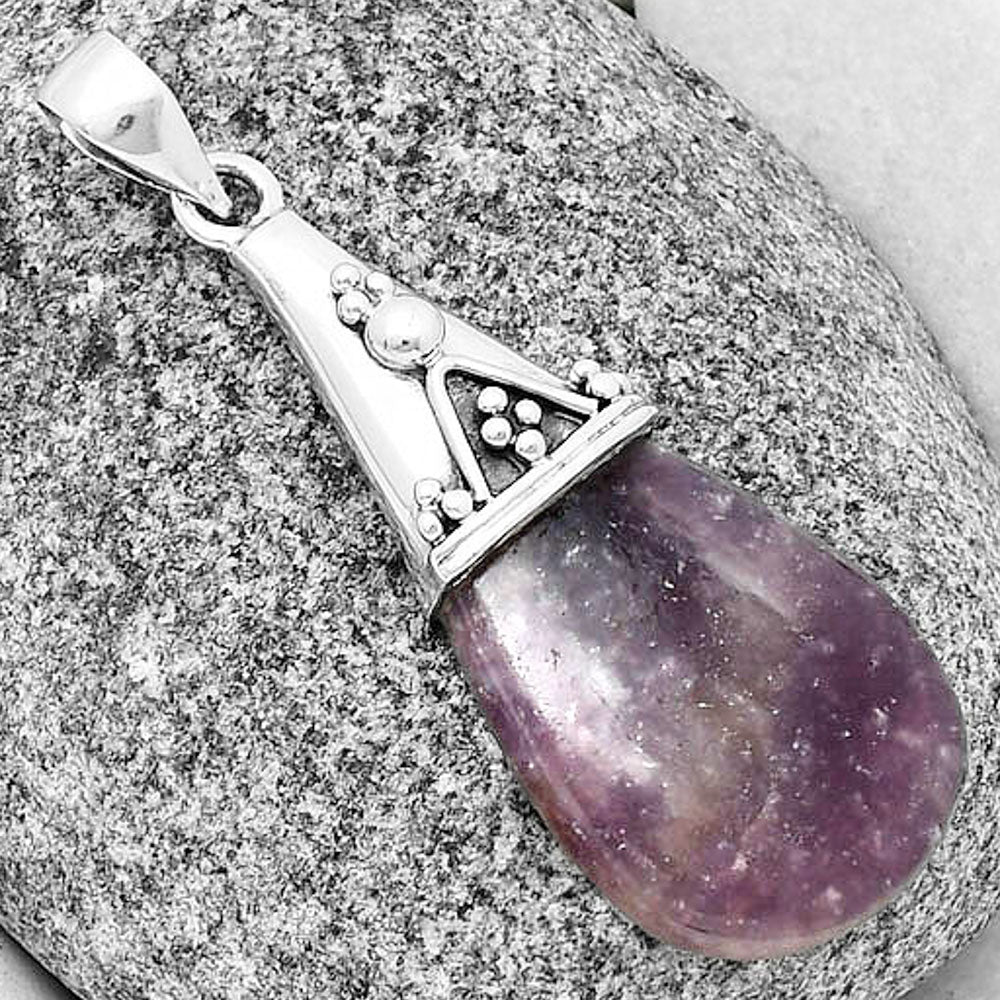Natural Purple Lepidolite Pendant P-1139 SDP136765