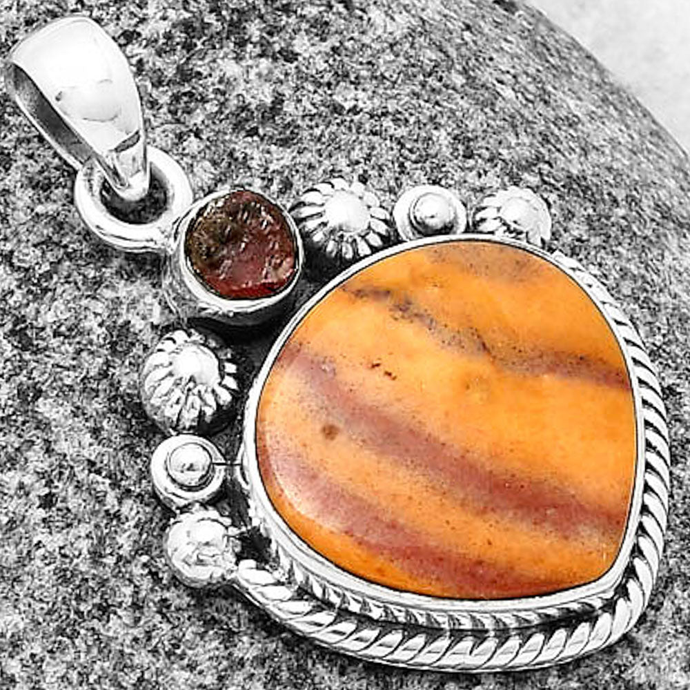 Red Mookaite & Pink Tourmaline Rough Pendant P-1616 SDP137094