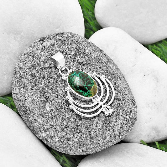 Lotus - Natural Shattuckite - USA Pendant P-1702 SDP137113