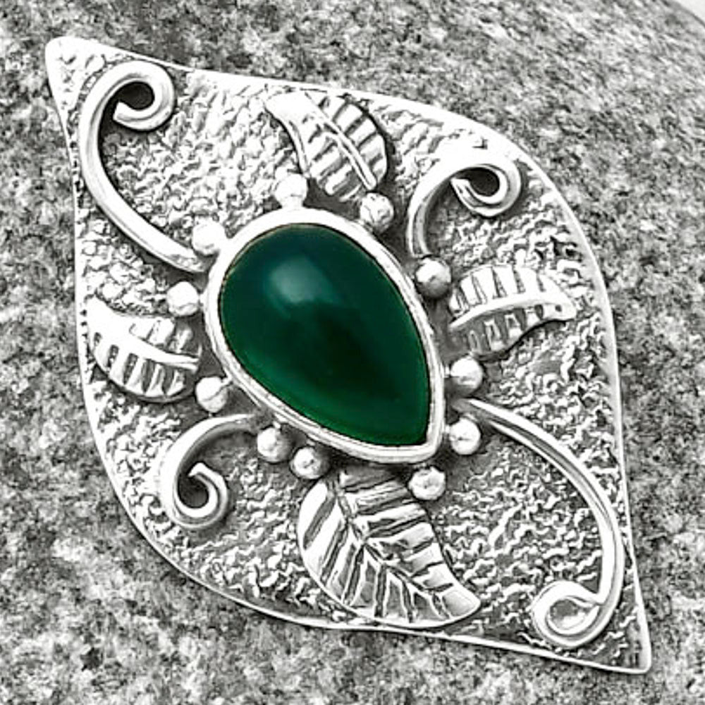 Natural Green Onyx Pendant P-1518 SDP137179