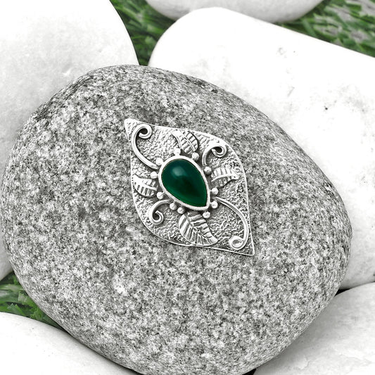 Natural Green Onyx Pendant P-1518 SDP137179